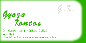 gyozo kontos business card